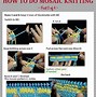 Image result for Mosaic Knitting Patterns
