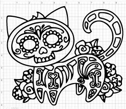 Image result for Cat Sugar Skull SVG