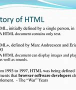 Image result for History of HTML On Web