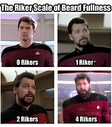 Image result for Q Riker Beard Meme