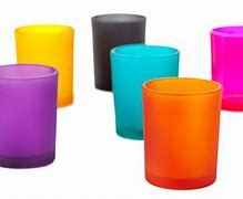 Image result for Colored Glass Votive Candle Holders