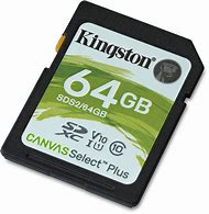 Image result for Kingston 64GB Canvas Select Plus SD Card