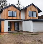 Image result for House with Wood Cladding and Render