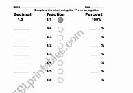 Image result for Printable Fraction Decimal Percent Chart