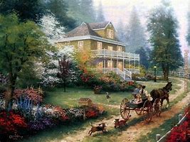 Image result for Thomas Kinkade Autumn at Apple Hill