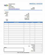 Image result for Free Medical Invoice Template