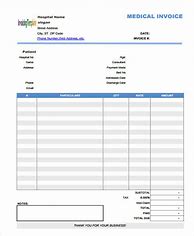 Image result for Invoice Medical Word