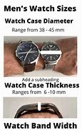 Image result for Watch Size Chart for Men