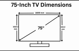 Image result for Samsung 75 TV Dimensions Chart