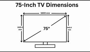 Image result for Width of 75 Inch TV