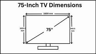 Image result for Vizio 75 Inch TV Dimensions