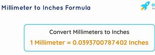 Image result for mm to Inches Conversion Chart Formula