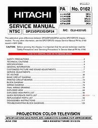 Image result for Hitachi Rear Projection TV Manual