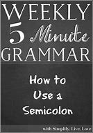 Image result for How to Properly Use a Semicolon