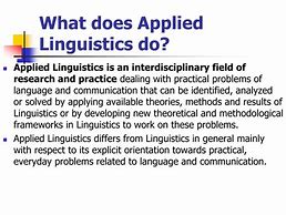 Image result for Applied Linguistics Examples