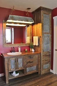 Image result for Rustic Bathroom Storage