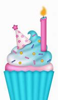 Image result for Red and White Birthday Cupcake Clip Art