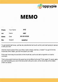 Image result for Example of a Business Memo