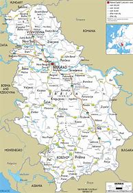 Image result for Capital of Serbia Map