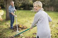 Image result for Women Raking Leaves