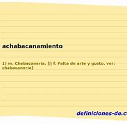 Image result for achabacanamiento