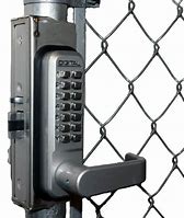 Image result for Chain Link Fence Pull Handle for Lock