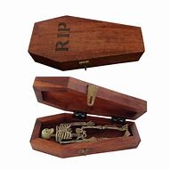 Image result for Vintage Wooden Coffin Box