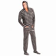 Image result for Striped Adult Footed Pajamas
