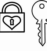 Image result for Lock and Key Coloring Pages
