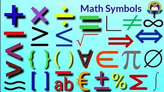 Image result for Math Symbols Worksheet