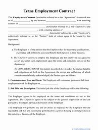 Image result for Employment Contract Template Texas