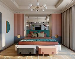 Image result for Pink and Teal Primary Bedroom