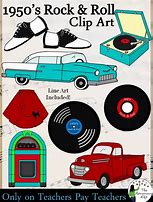Image result for 50s Rock'n Roll Record Clip Art