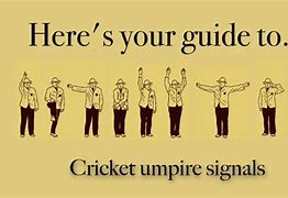 Image result for Hand Signals Used in Cricket