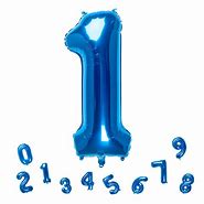 Image result for Blue Number 1 Balloon with String
