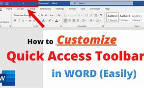 Image result for Quick Access Toolbar Word