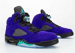 Image result for All White and Purple Jordan 5s