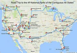Image result for Us National Parks Road Trip Map