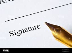 Image result for Signed Document with Real Pen