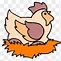 Image result for Cartoon Black and White Chicken On Nest