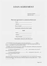 Image result for Free Loan Agreement Document Template