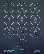 Image result for iPhone Lock Screen Passcode Keyboard