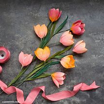 Image result for Tulips Pastel in Brown Paper