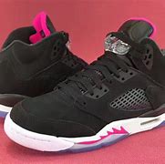 Image result for Jordan 5 Black and Pink