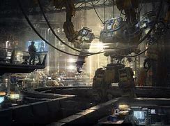 Image result for Futuristic Robot Factory Concept