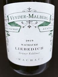Image result for Veyder Malberg Gruner Veltliner Liebedich