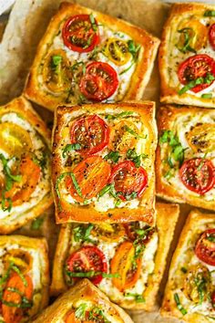Tomato Tartlets with Puff Pastry • The Heirloom Pantry