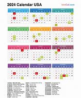 Image result for 2024 Calendar with Federal Holidays Printable