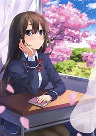 Image result for Anime School Girl Uniform Desk