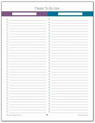 Image result for Master to Do List Printable